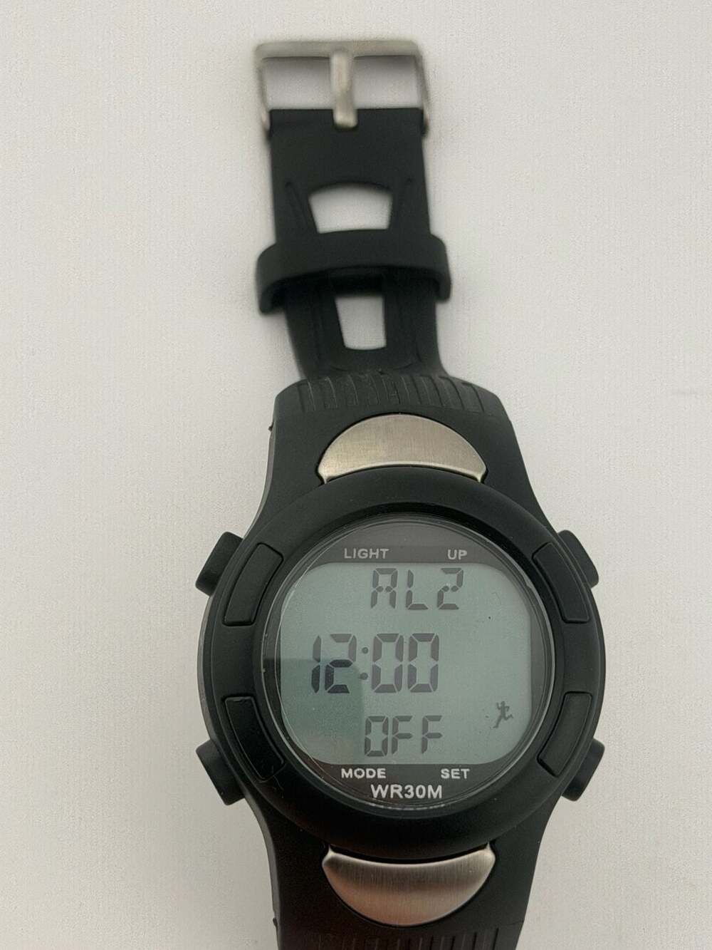 BOGO!-Medline Black Digital Alarm Chronograph Watch with Pedometer WR 30M
